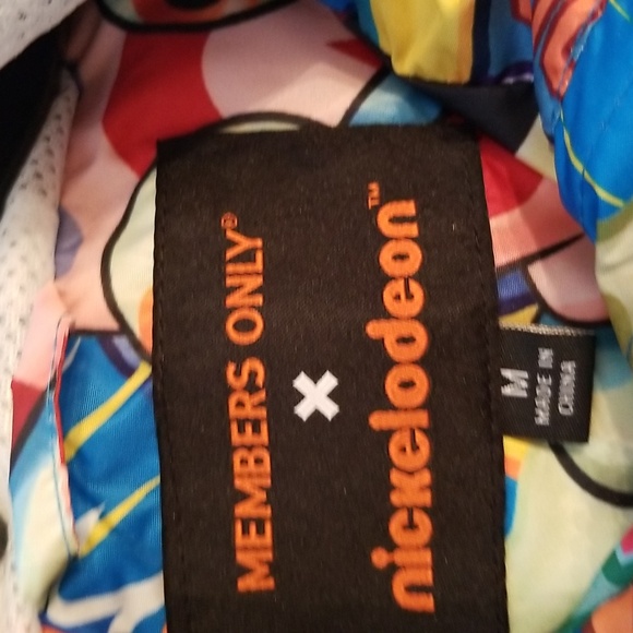 Members Only X Nickelodeon Spongebob Square Pants Windbreaker Jacket NWT Blue - Picture 4 of 12